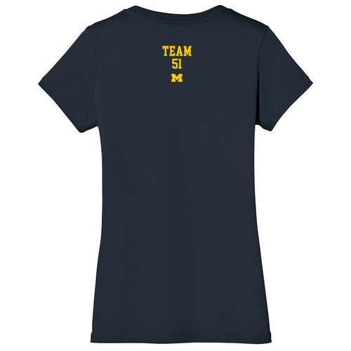 Team 51 - Ladies District Made Soft Perfect Weight V-Neck Tee -- New Navy