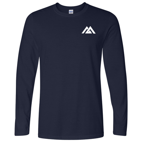 Gildan Softstyle Longsleeve T Shirt -- Navy