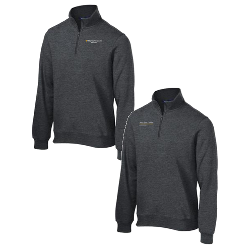 Sport Tek Quarter Zip Sweatshirt -- Graphite Heather
