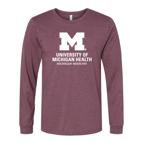 Bella+Canvas Unisex Heather Cvc Long Sleeve Tee- Heathers -- Heather Maroon