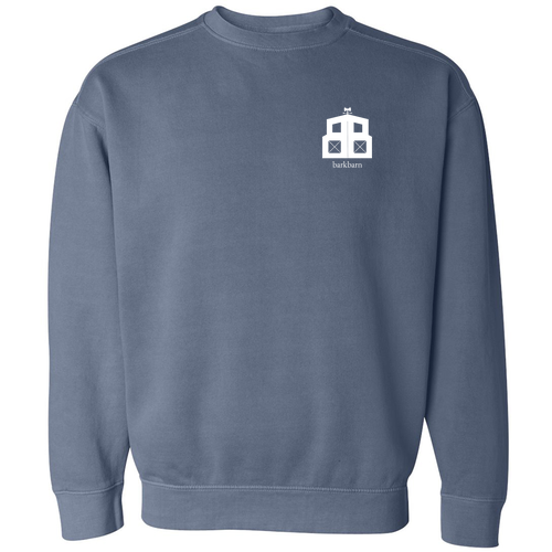 Comfort Colors Crewneck Sweatshirt -- Blue Jean / Logo Only