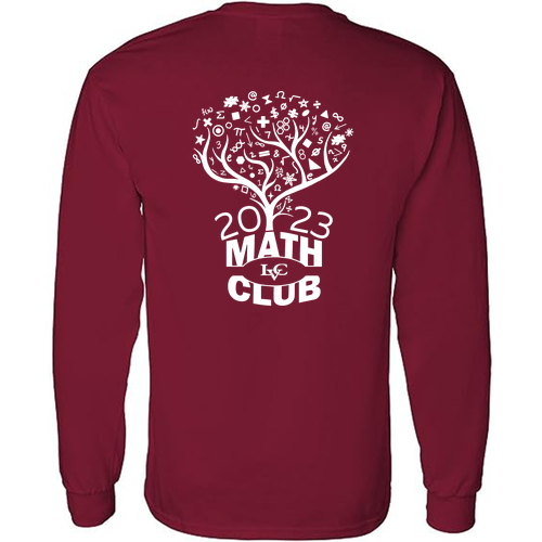 LVC Math Club Cotton Longsleeve T-Shirt -- Cardinal