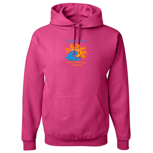 Jerzees 8 oz 50/50 Nublend Adult Hooded Sweatshirt -- Cyber Pink