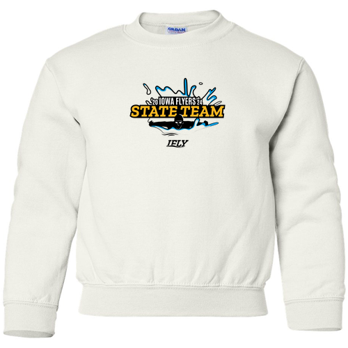 Gildan Heavy Blend Youth Crew Neck Sweatshirt -- White