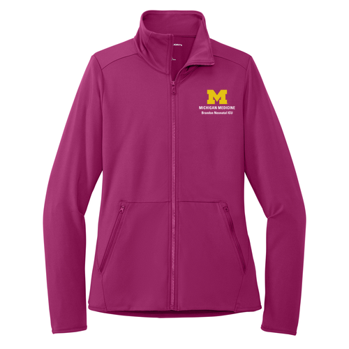 Ladies Port Authority Accord Stretch Fleece Full-Zip -- Wine