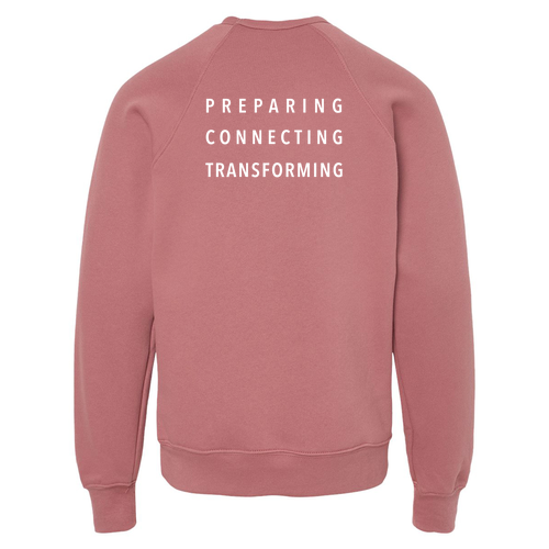Bella Canvas Youth Sponge Fleece Raglan Sweatshirt -- Mauve