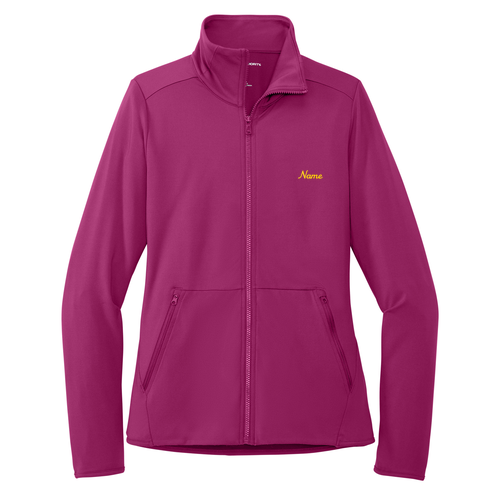 Ladies Port Authority Accord Stretch Fleece Full-Zip -- Wine