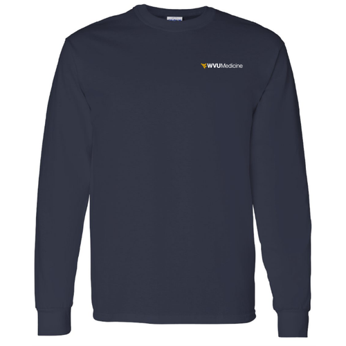 Gildan Heavy Cotton Longsleeve Basic T-Shirt -- Navy