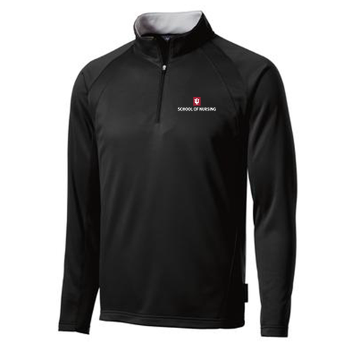 Sport Tek Sportwick Fleece Quarter Zip Pullover -- Black / Silver