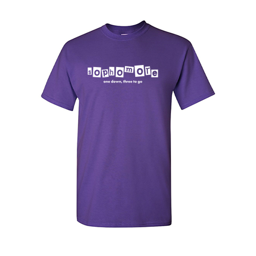 Men/Unisex Gildan Heavy Cotton Basic T-Shirt -- Purple, Sophomores