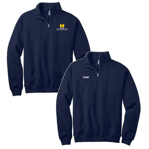 Men/Unisex Jerzees 1/4 Zip Cadet Sweatshirt -- J Navy