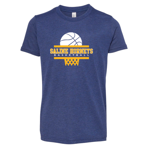 Bella Canvas Youth Triblend Jersey Short Sleeve Tee -- Navy TriBlend