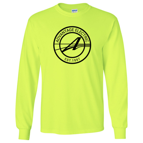 Gildan Ultra Cotton Longsleeve Basic T-Shirt -- Safety Green