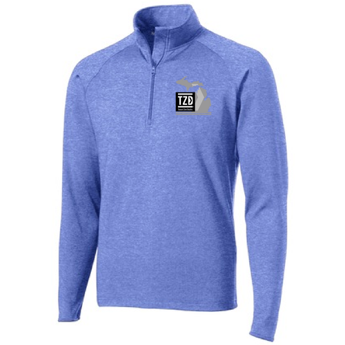 Sport Tek Sport Wick Stretch Half Zip Pullover -- True Royal Heather