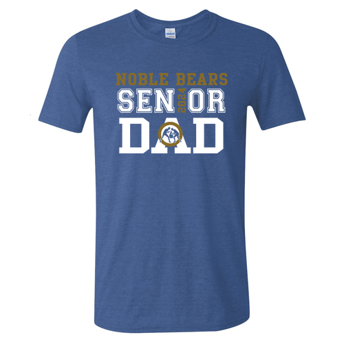 Dad Tee Gildan SoftStyle Fitted T-Shirt -- Heather Royal