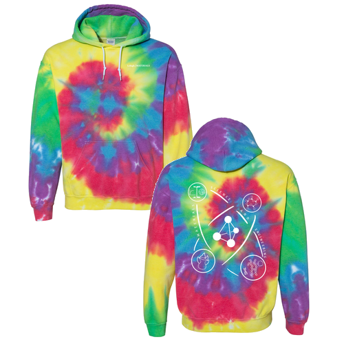 Dyenomite Blended Hooded Sweatshirt -- Classic Rainbow