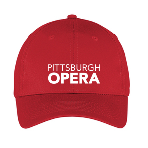 Pittsburgh Opera Embroidered Ballcap -- Red