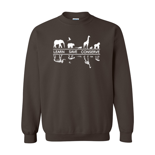 Gildan Heavy Blend Crew Neck Sweatshirt -- Dark Chocolate