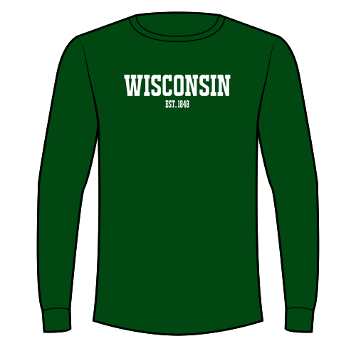 Gildan Heavy Cotton Longsleeve Basic T-Shirt -- Forest Green