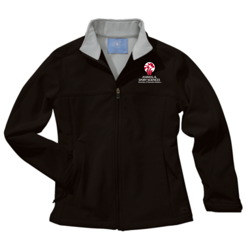 CHARLES RIVER WOMEN'S SOFT SHELL JACKET -- Black / Vapor Grey