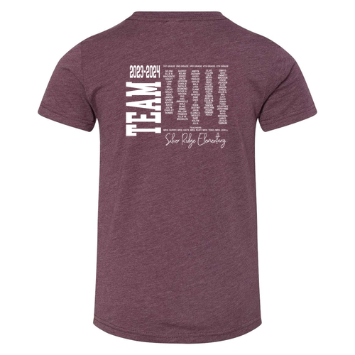 Youth Bella Canvas Heather CVC Short Sleeve Tee -- Heather Maroon