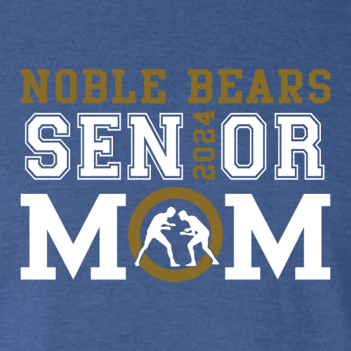 Mom Tee Gildan SoftStyle Fitted T-Shirt -- Heather Royal