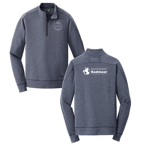 New Era Tri-Blend Fleece 1/4-Zip Pullover -- True Navy Heather