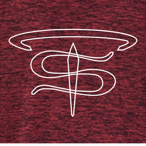 District Made Ladies Perfect Blend V-Neck Tee -- Red Fleck