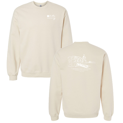Gildan Adult Softstyle Fleece Crew Sweatshirt -- Sand