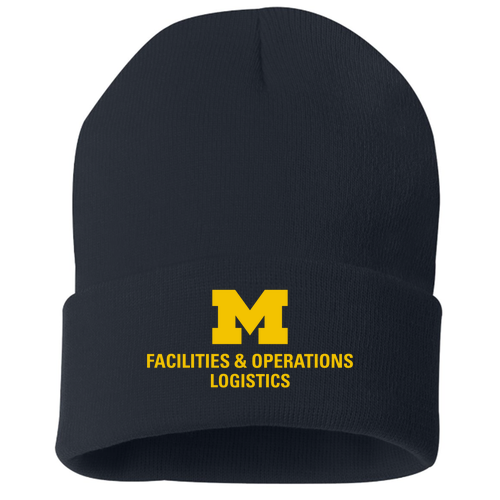 Men/Unisex Sportsman Solid 12" Cuffed Beanie -- Navy, $23