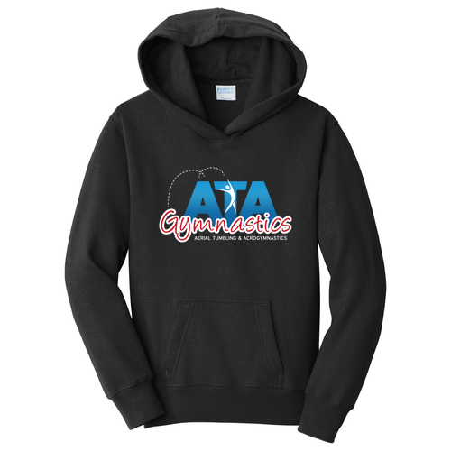 Port and Company Youth Pullover Hooded Sweatshirt -- Jet Black