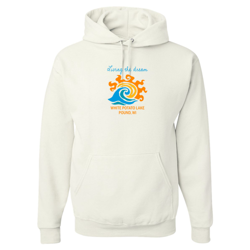 Jerzees 8 oz 50/50 Nublend Adult Hooded Sweatshirt -- White