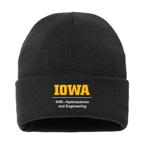 Sportsman Sherpa Lined 12 Cuffed Beanie -- Black