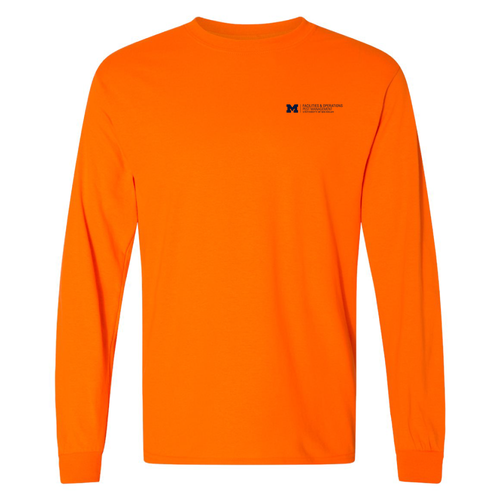 Gildan DryBlend 50/50 Longsleeve T-Shirt -- Safety Orange, $12