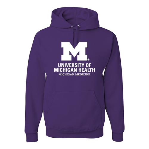 Jerzees 8 oz 50/50 Nublend Adult Hooded Sweatshirt -- Deep Purple