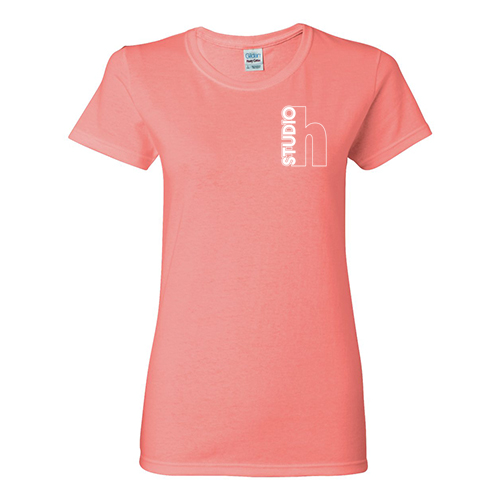 Gildan Heavy Cotton Missy Fit Tee -- Coral Silk