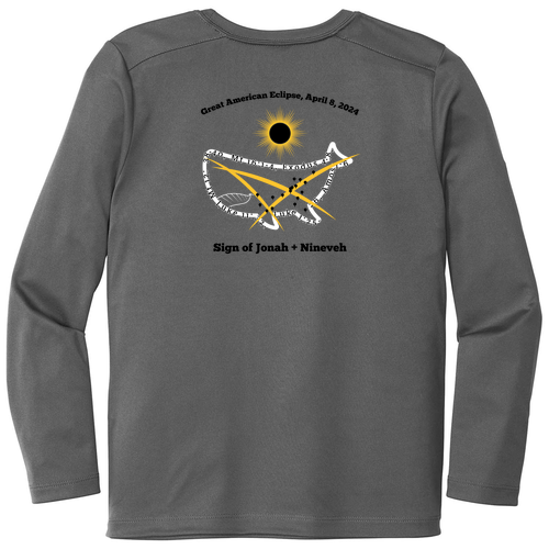 Sport-Tek Youth Posi-UV Pro Long Sleeve Tee -- Dark Smoke Grey
