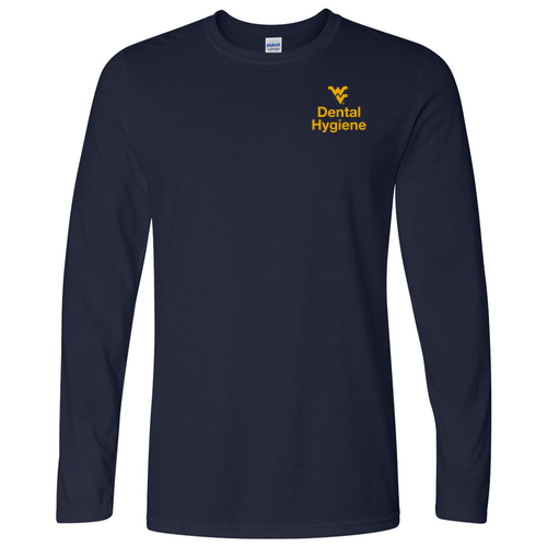 Gildan Softstyle Longsleeve T Shirt -- Navy