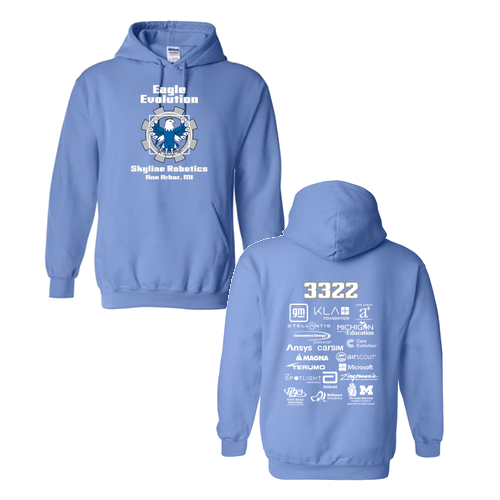 Mens/Unisex Gildan Heavy Blend Hooded Sweatshirt -- Carolina Blue