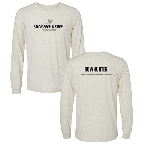 Bella+Canvas Unisex Triblend Long Sleeve Tee- Triblends -- Oatmeal TriBlend