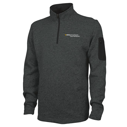 Charles River Mens Heathered Fleece Pullover -- Charcoal Heather