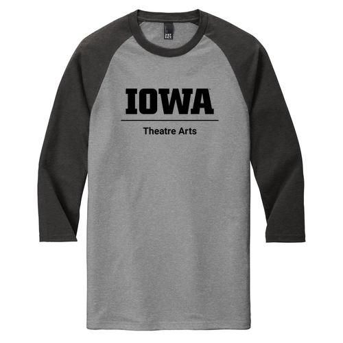 District Made Mens Perfect Tri Raglan -- Grey Frost / Black Frost